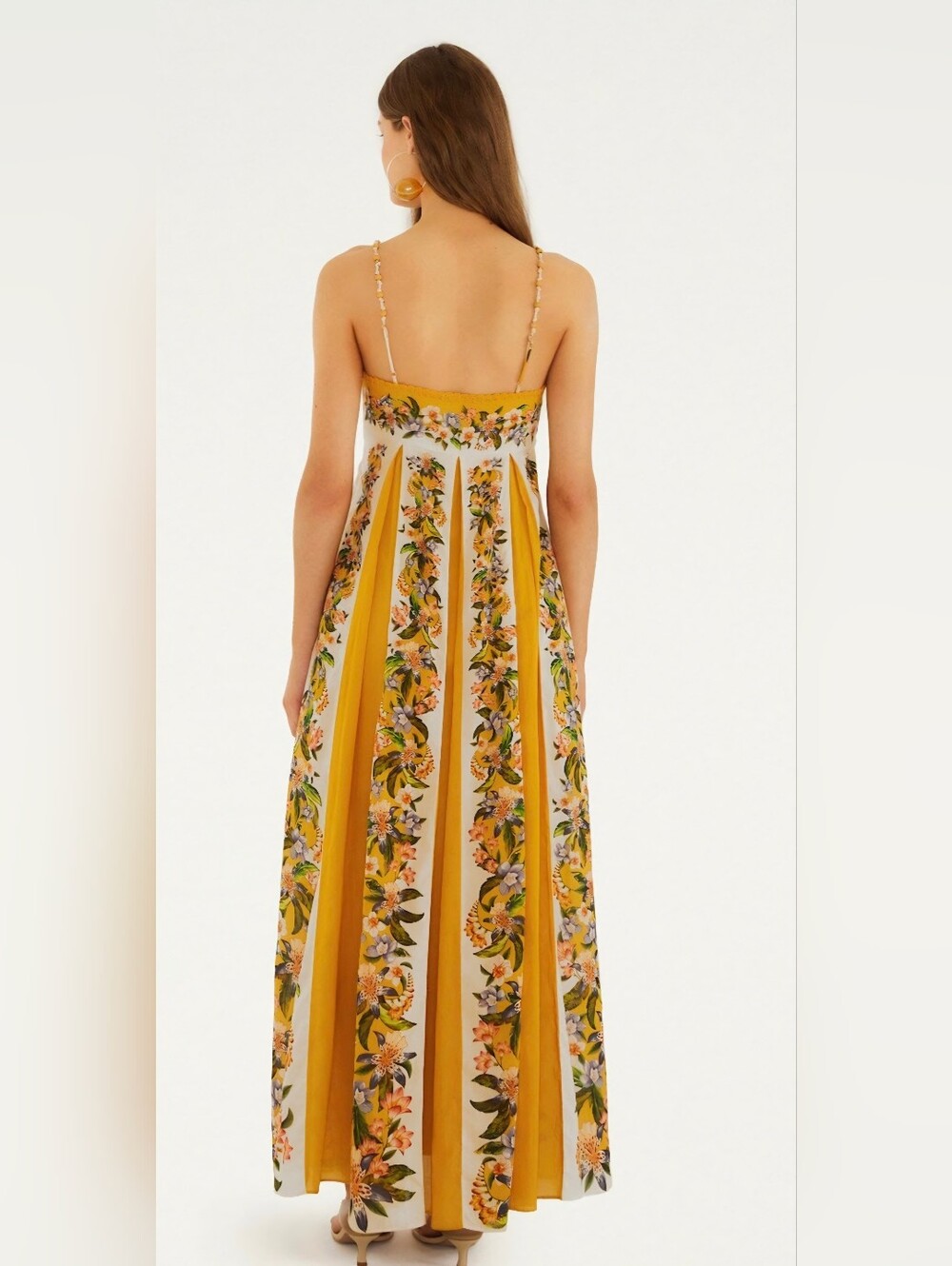 Farm Rio Sand Hilo Stripes Maxi Dress Medium B1857 - Picture 5 of 5